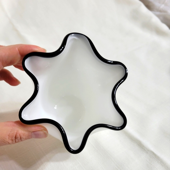 blown glass Art Vintage Murano Style Folded Blown Glass Vase Poshmark